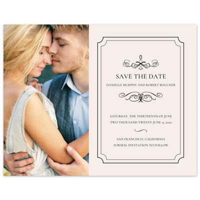 Beige Simple Wedding Digital Save the Date - Malta Portrait