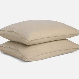 Linen Pillowcases- Khaki Chambray