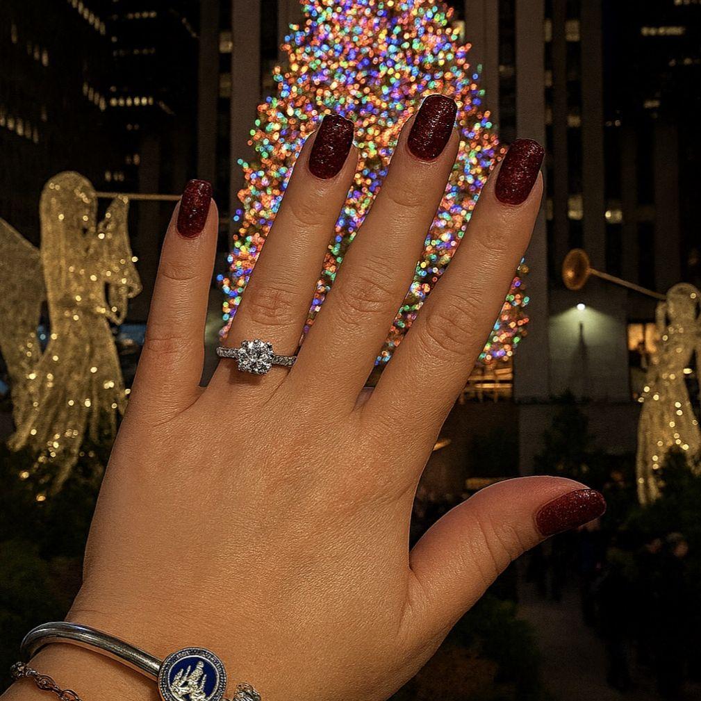 Engagement in NYC Christmas 2025