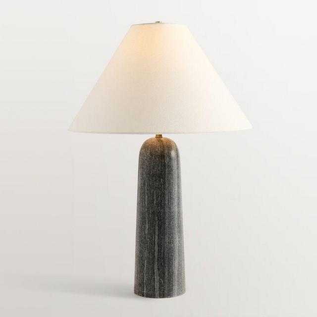 Marlo Marble 28" Table Lamp, Black Marble