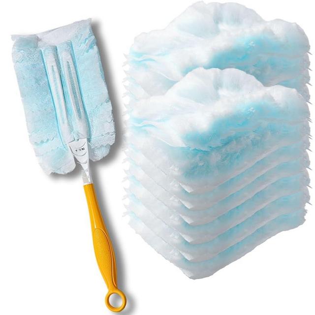 Frescares Duster Refills(18 Packs,Blue), Static Dust Removal Brush Disposable Replacement Head Compatible with Swiffer Duster Refills for Dusting Electronics, Dusting Furniture, Blinds, Ceiling Fans