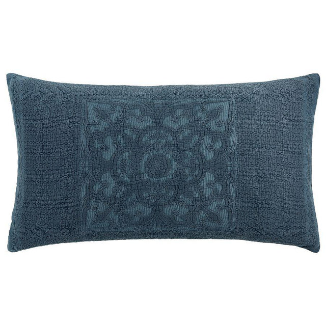 Medallion Matelasse Sham, Indigo, King