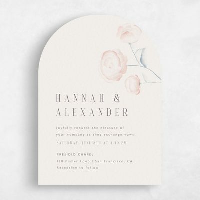 Beige Arch Wedding Invitation - Lorelei Classic