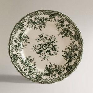 FLORAL EARTHENWARE DESSERT PLATE