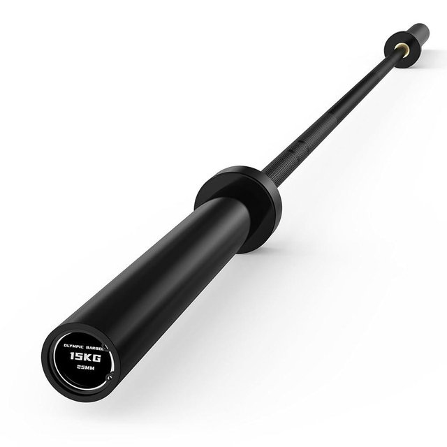 PAPABABE Olympic Barbell, 4ft/6.5ft Straight Barbell for Strength Training and Technique Adjusting, 2 inch Womens Olympic Bar with Moderate Knurling For Bench Press, Squats Curls Deadlifts Weightlifting