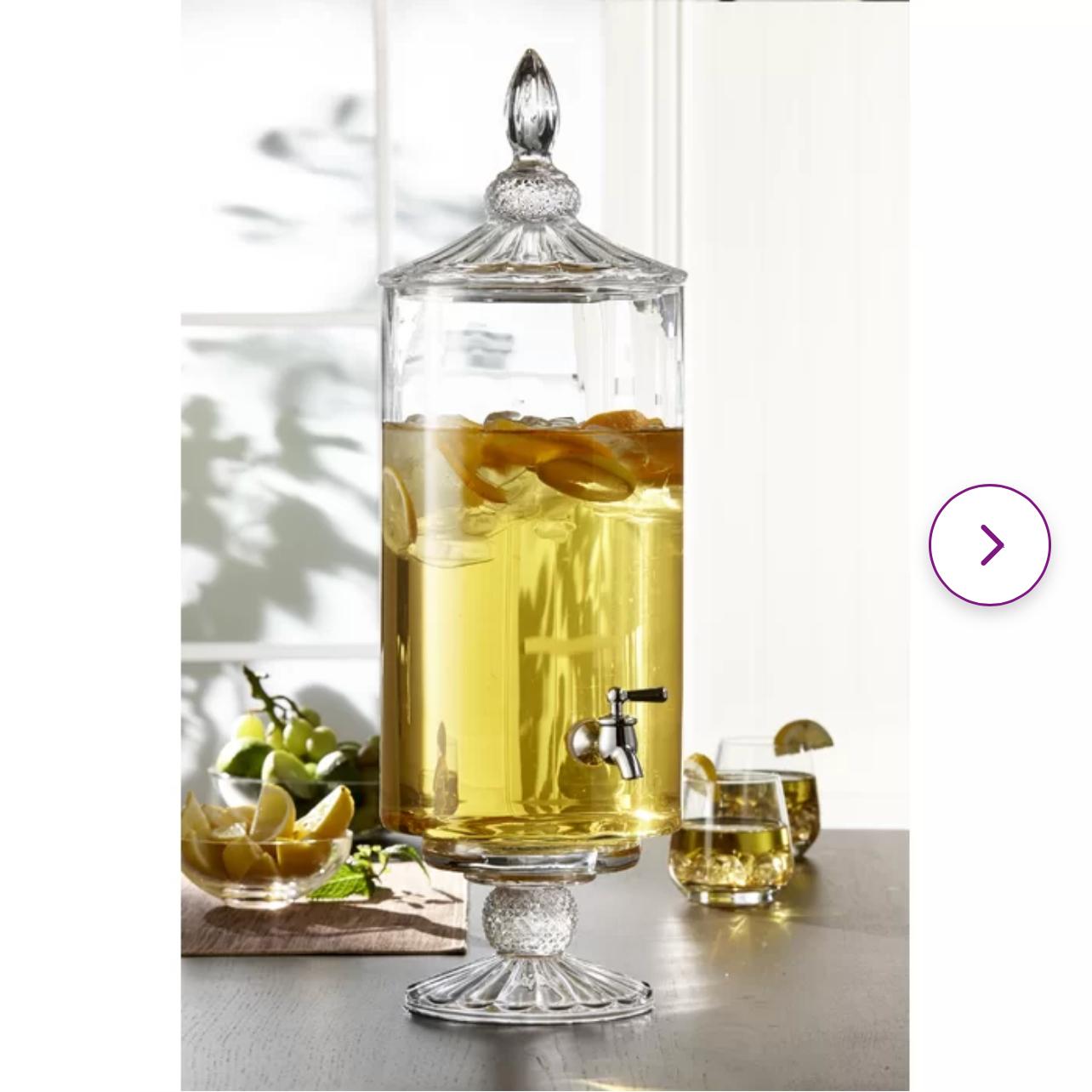 Alcott Hill® Saxmundham Optic Glass 256 oz. Beverage Dispenser | Wayfair