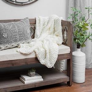Ivory Chunky Knit Blanket