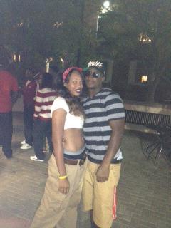 Halloween party on college Ave. Victoria is Aaliyah. Savon is...himself đ