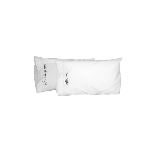 "Mr. and Mrs" Right Pillowcase Set
