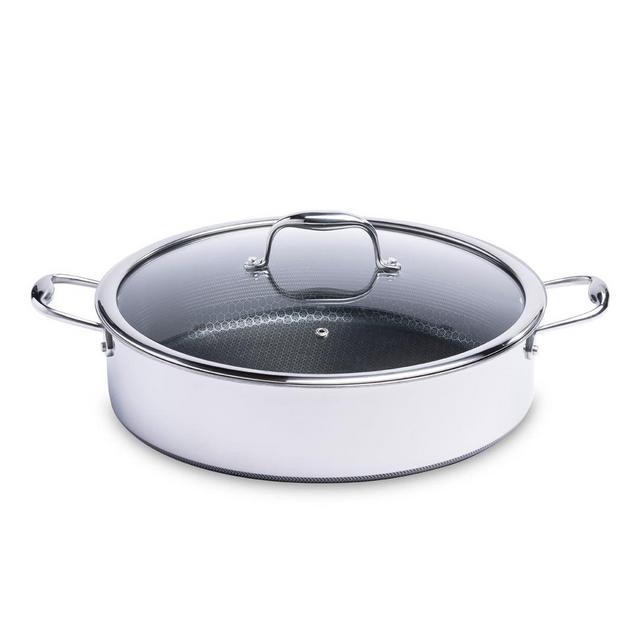 Hybrid Deep Sauté Pan/Chicken Fryer with Lid, 7QT