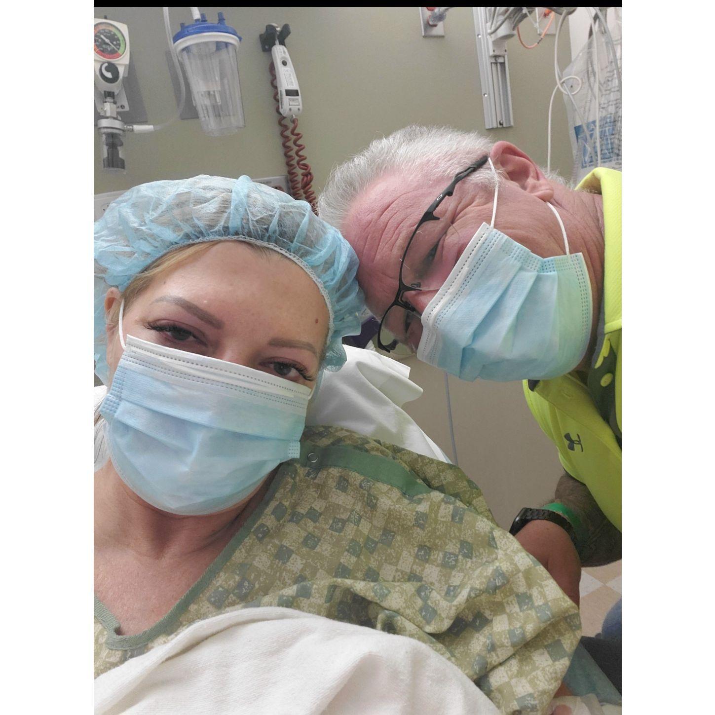 Hospital selfies.
