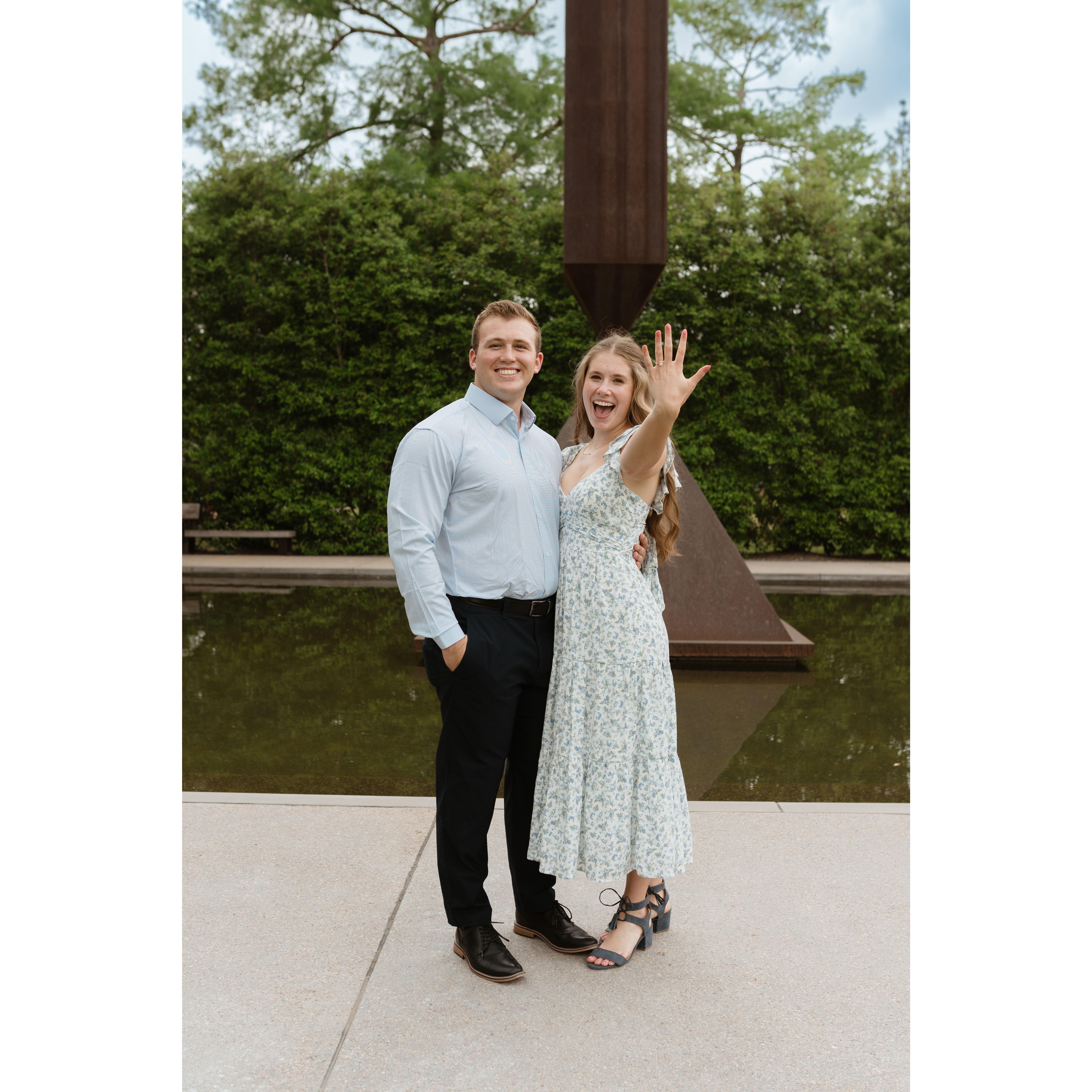 Right after Garrett proposed in front of Rothko Chapel