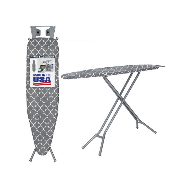 Seymour Home Products Adjustable Height, 4 Leg Ironing Board with Mesh Top