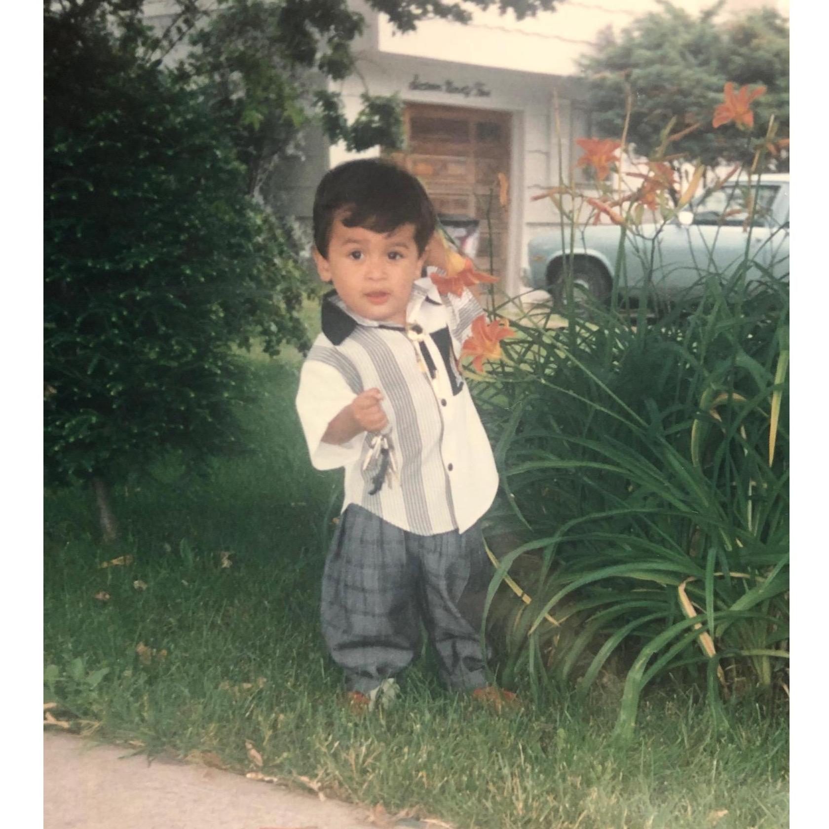 Already loving cars from an early age