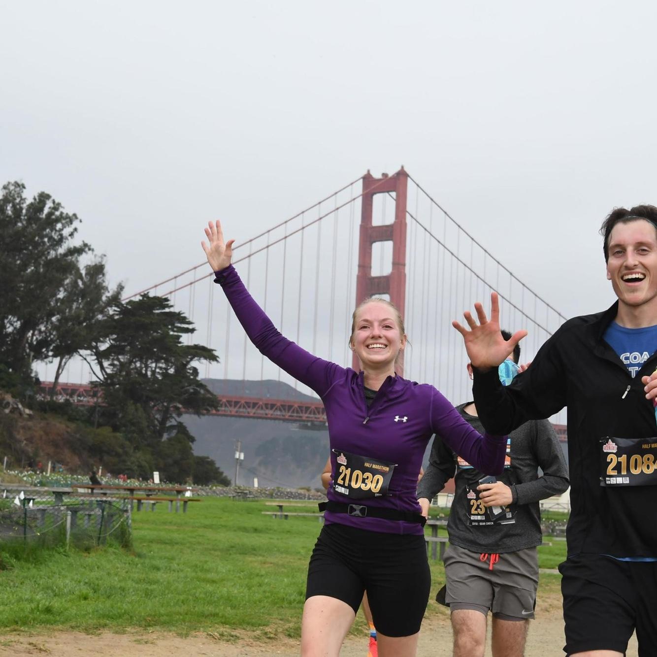 Ian runs his first half marathon with Callie in San Francisco!