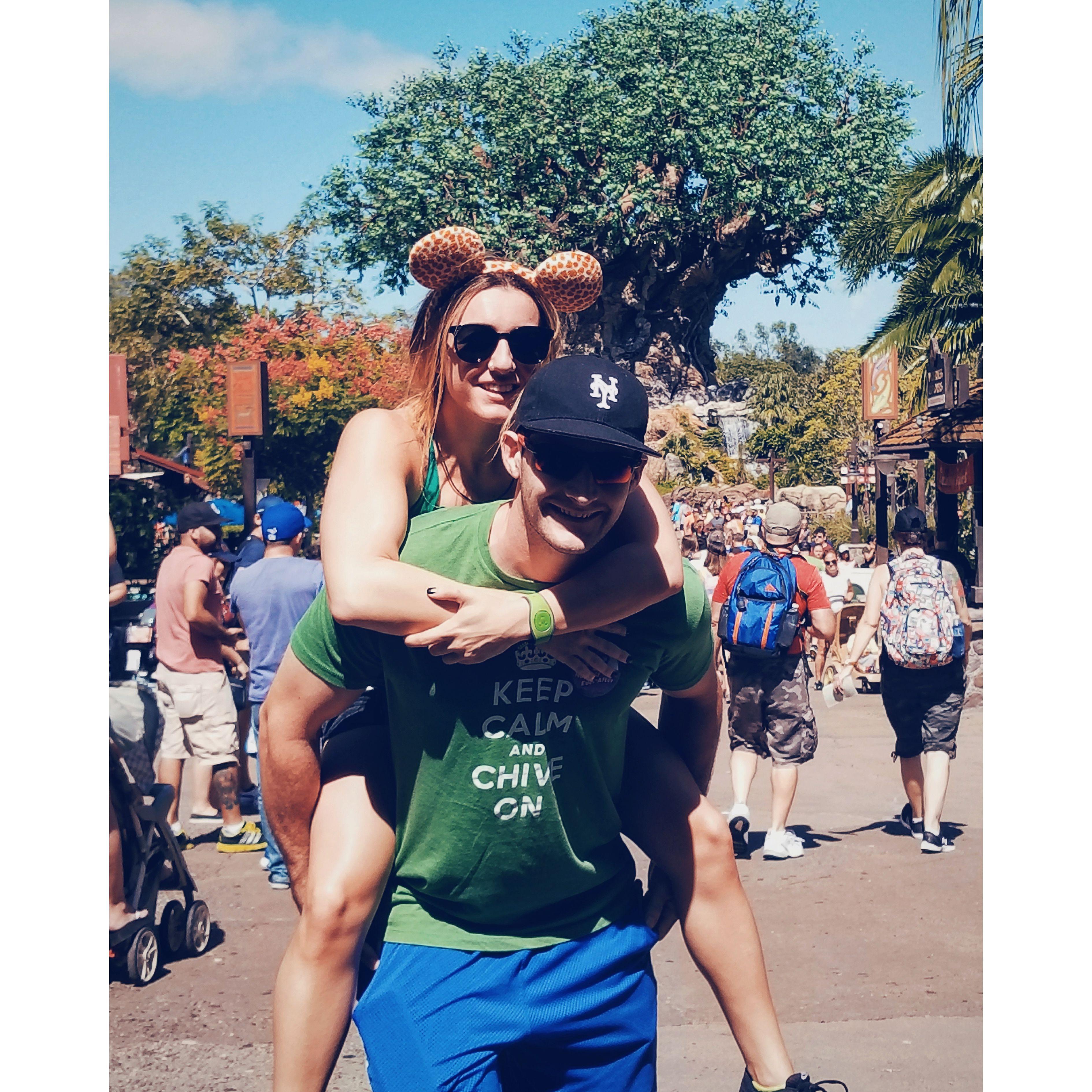 2017 - Celebrating our 1 year anniversary on our second Disney trip in 2017.