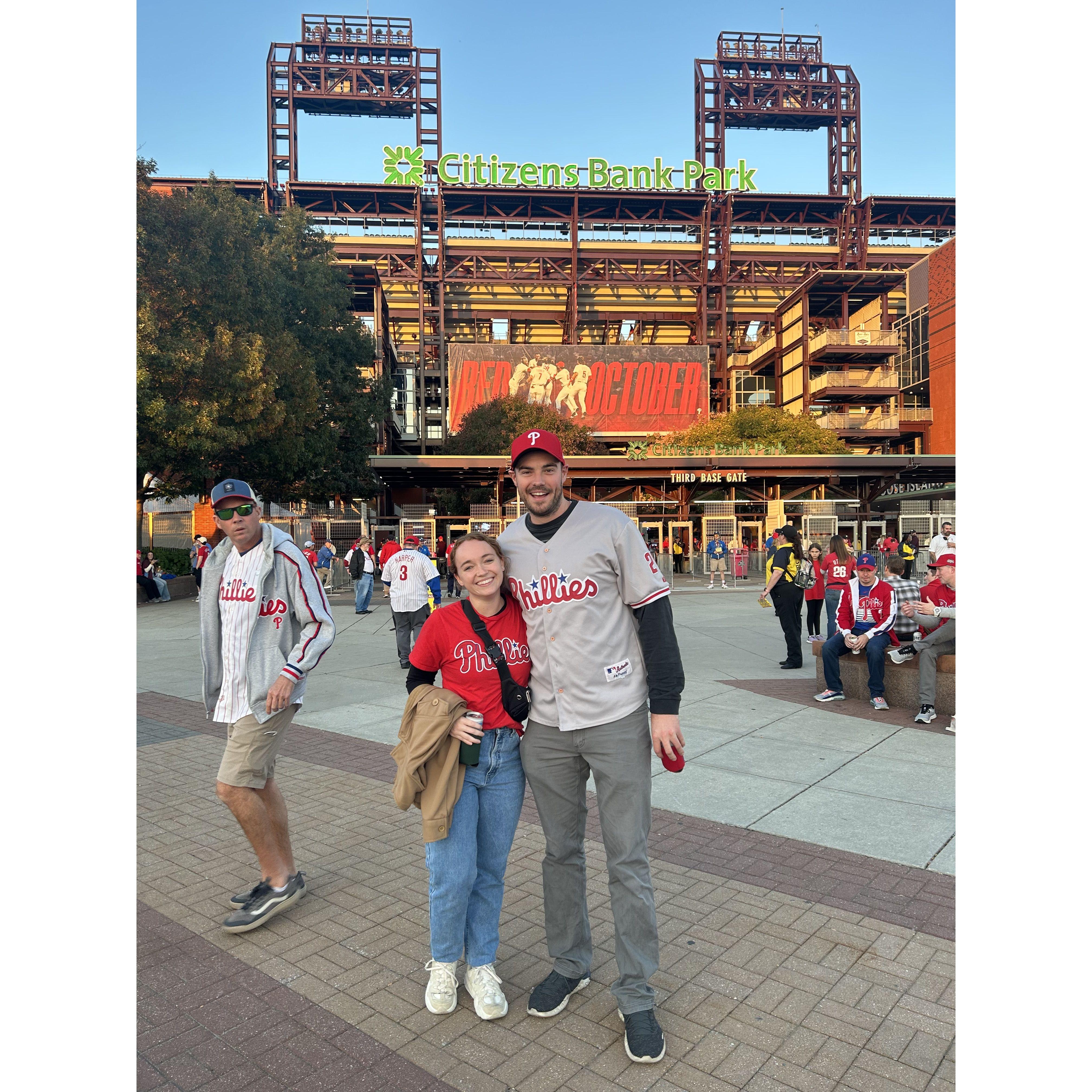 The night we saw the Phillies win Game 7.