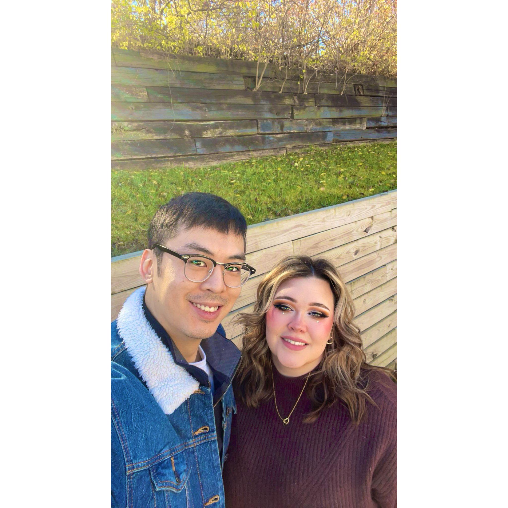 Second Thanksgiving together looking our best before eating too much.