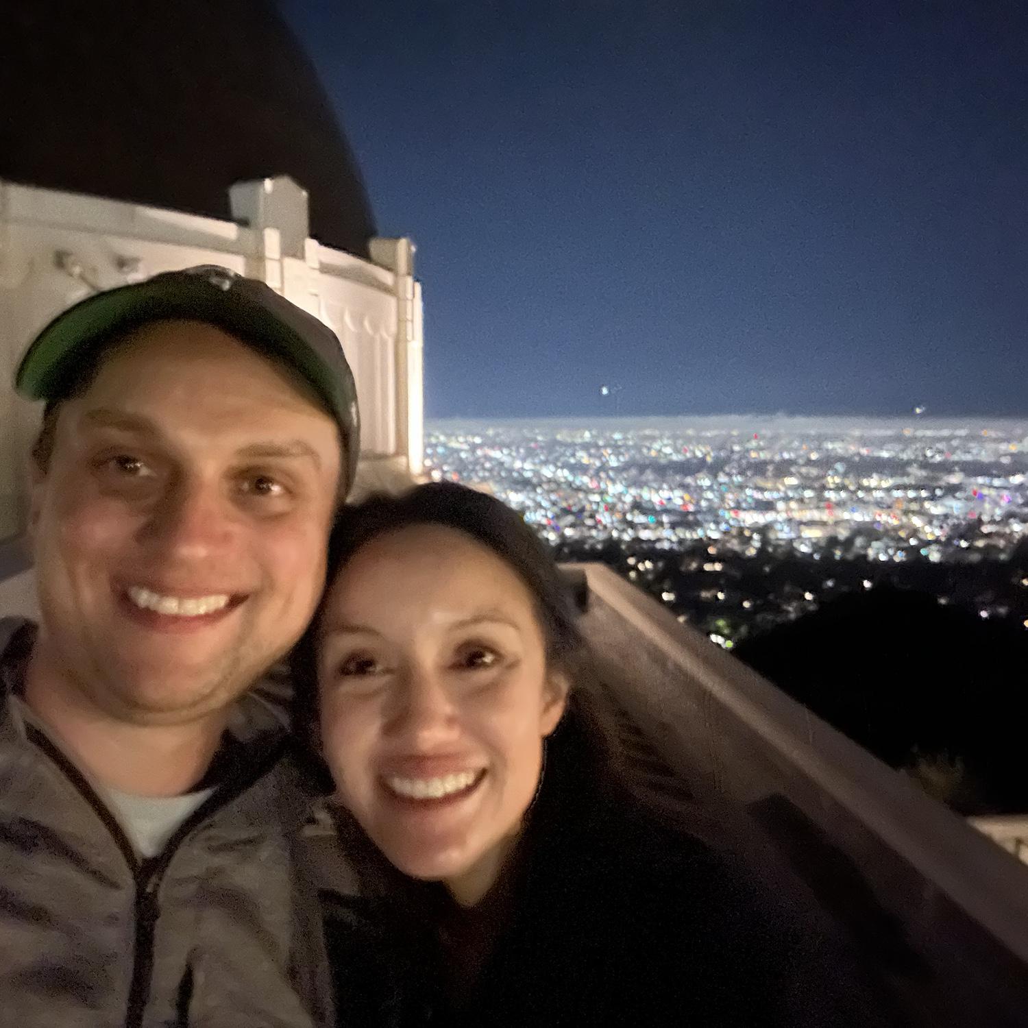 Stargazing and taking in the city view at Griffith Observatory.