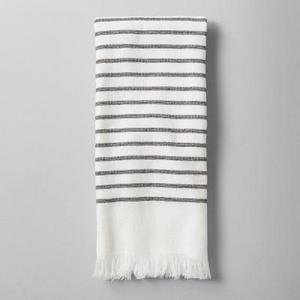 Bath Towel Striped - Gray/White - Hearth & Hand™ with Magnolia