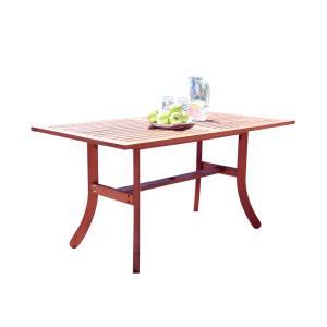 Malibu Rectangular Wood Outdoor Dining Table