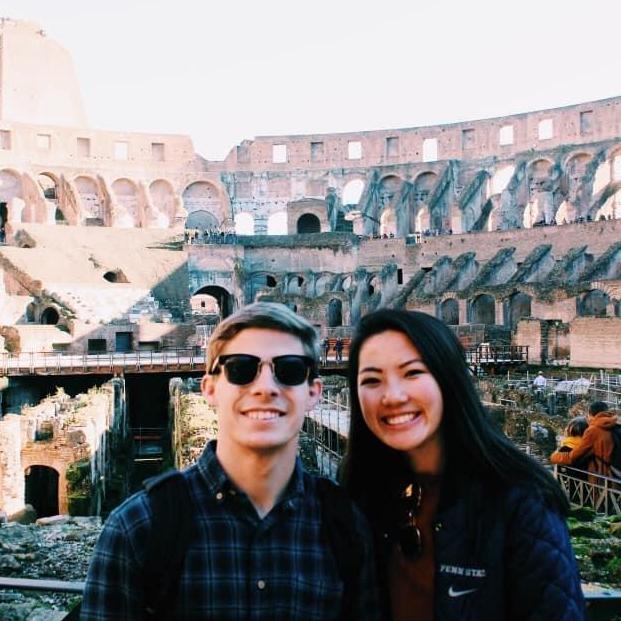 Chip visiting Katie in Rome