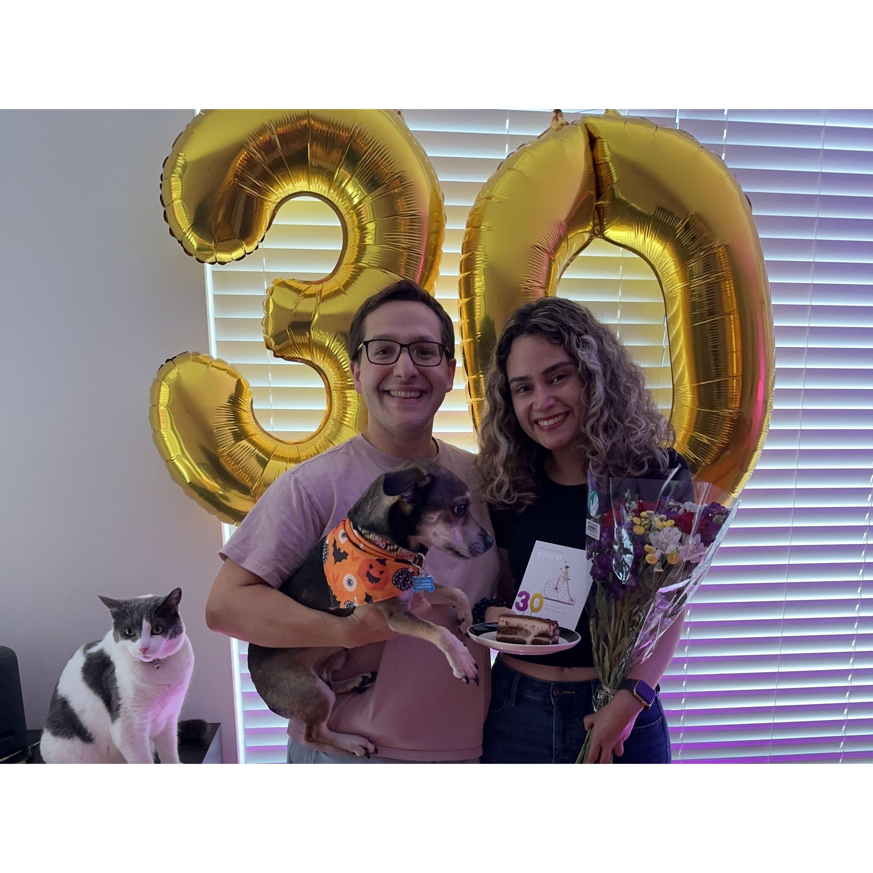 Nick surprised Fer on her 30th birthday