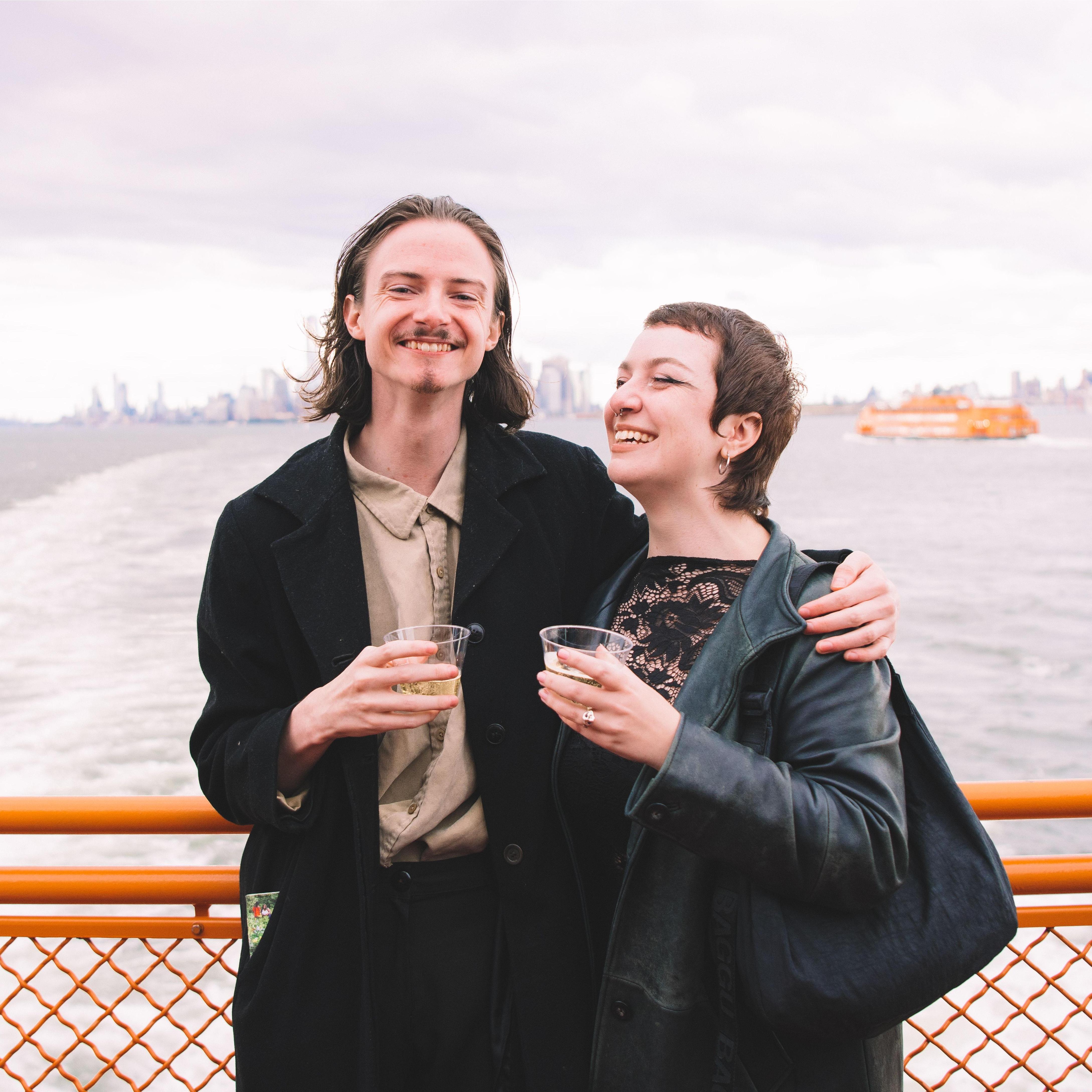 Right after we got engaged! Ben proposed on the Staten Island Ferry, which is one of our favorite things to do in the city.