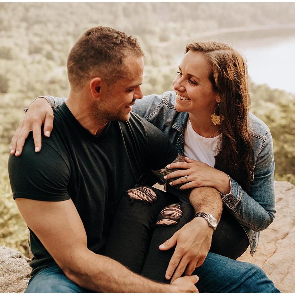 Engagement photos at Devils Lake State Park