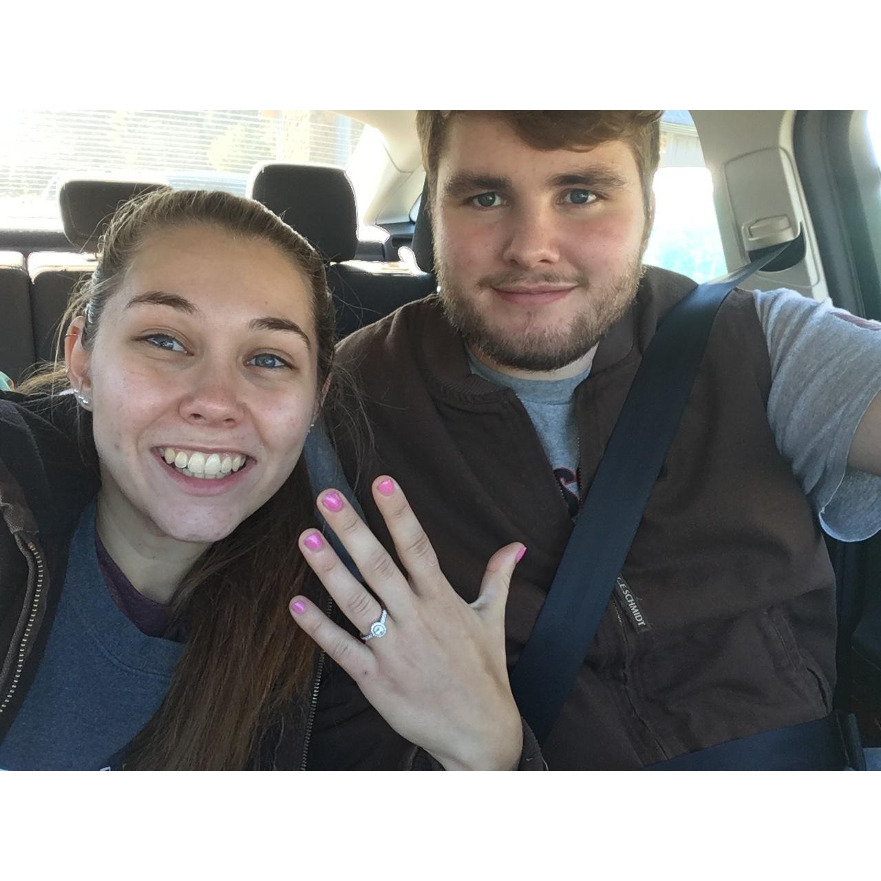The day we got engaged. 11-4-18