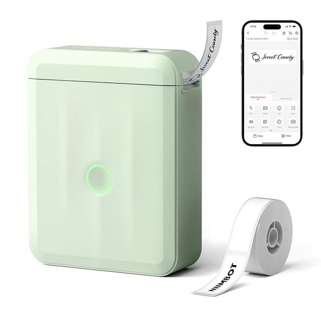 NIIMBOT D110 Upgraded Version Mini Label Maker Machine with Tape, Portable Bluetooth Thermal Printer, Sticker Labeler with Multiple Templates for Office Organization Home Kitchen School, Green