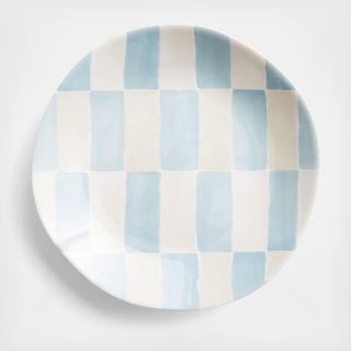 Marin Checkered Melamine Salad Plate, Set of 4