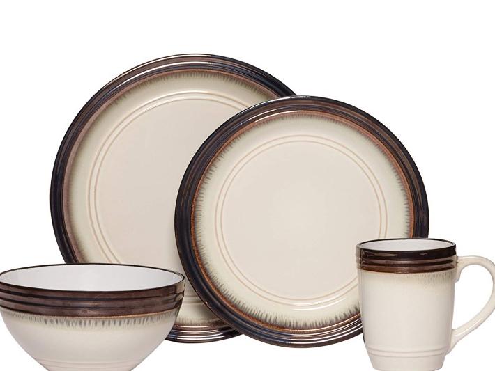 Gourmet Basic by Mikasa Bailey 16-Piece Dinnerware Set, Service for 4