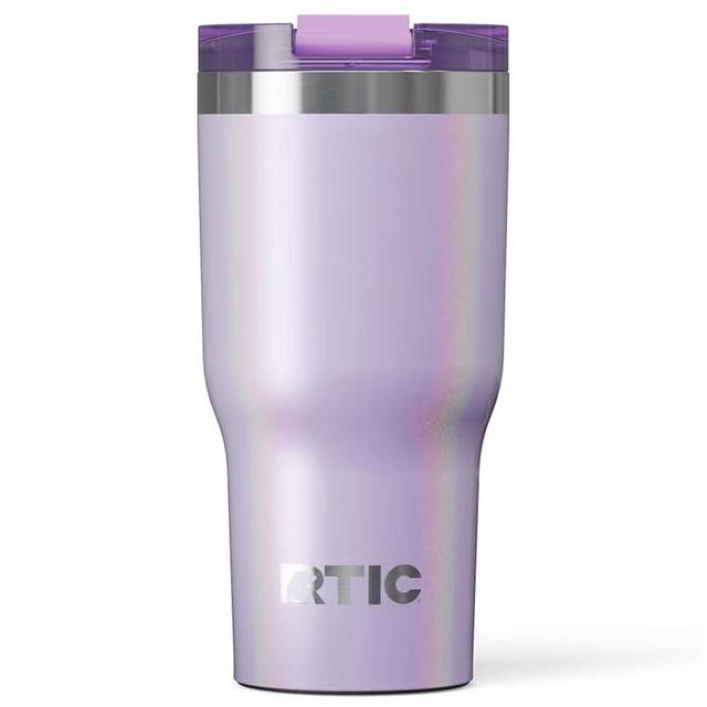 RTIC 20oz Essential Tumbler with Lid, Insulated, Stainless Steel, Metal, Double Wall Vacuum-Insulation, Ceramic Lined, Travel Cup for Iced Coffee, Tea, Hot and Cold Drink, Lavender Glitter