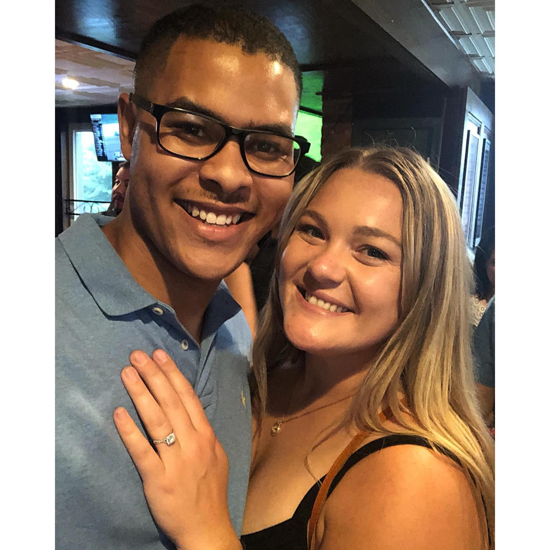 The night we got engaged!