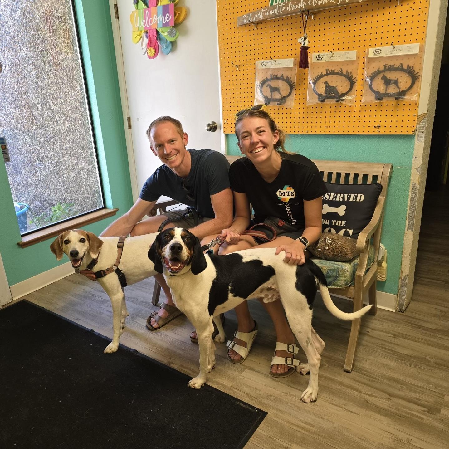 The day we adopted our second hound dog Waylon.
