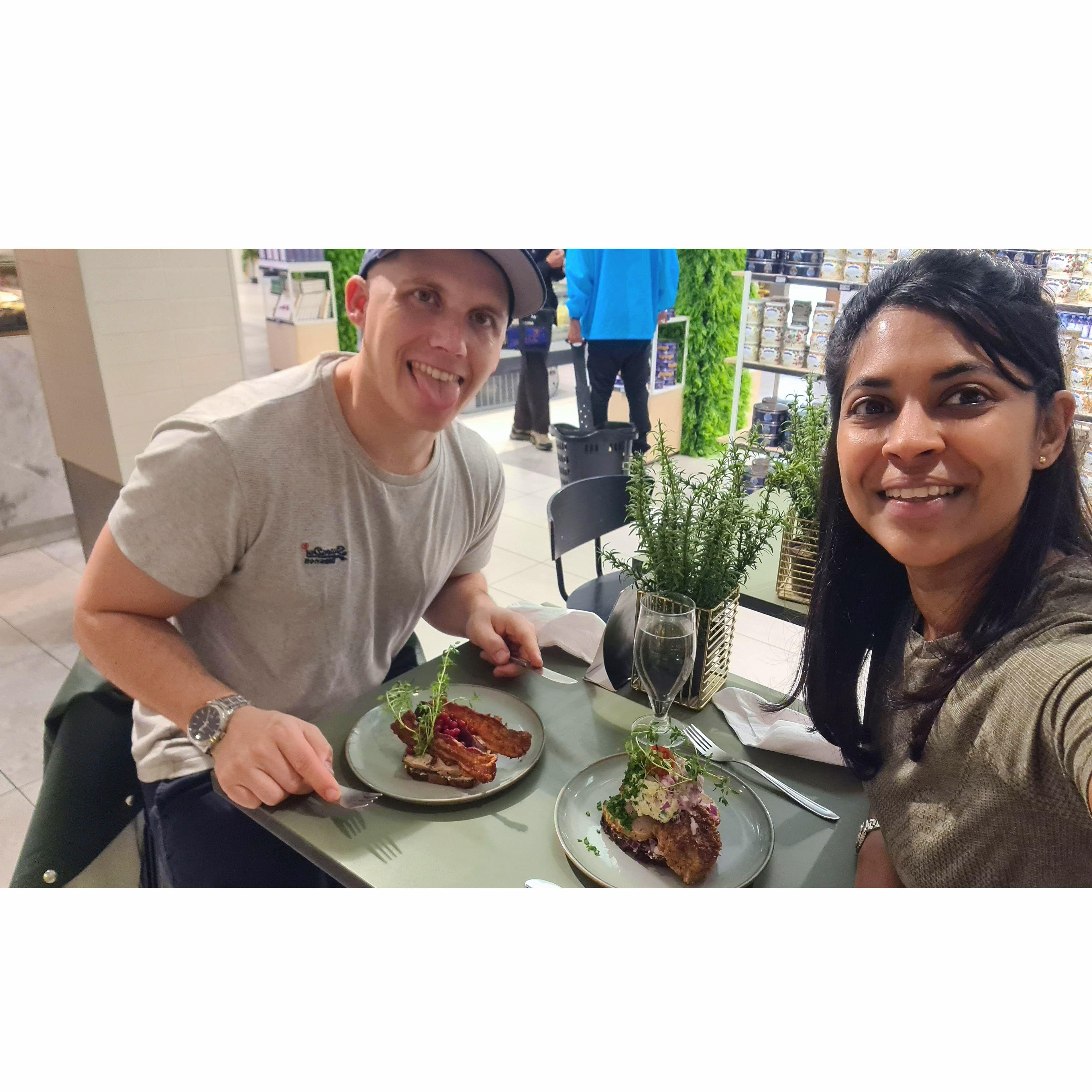 Enjoying some smørrebrød in København 🧜‍♀️