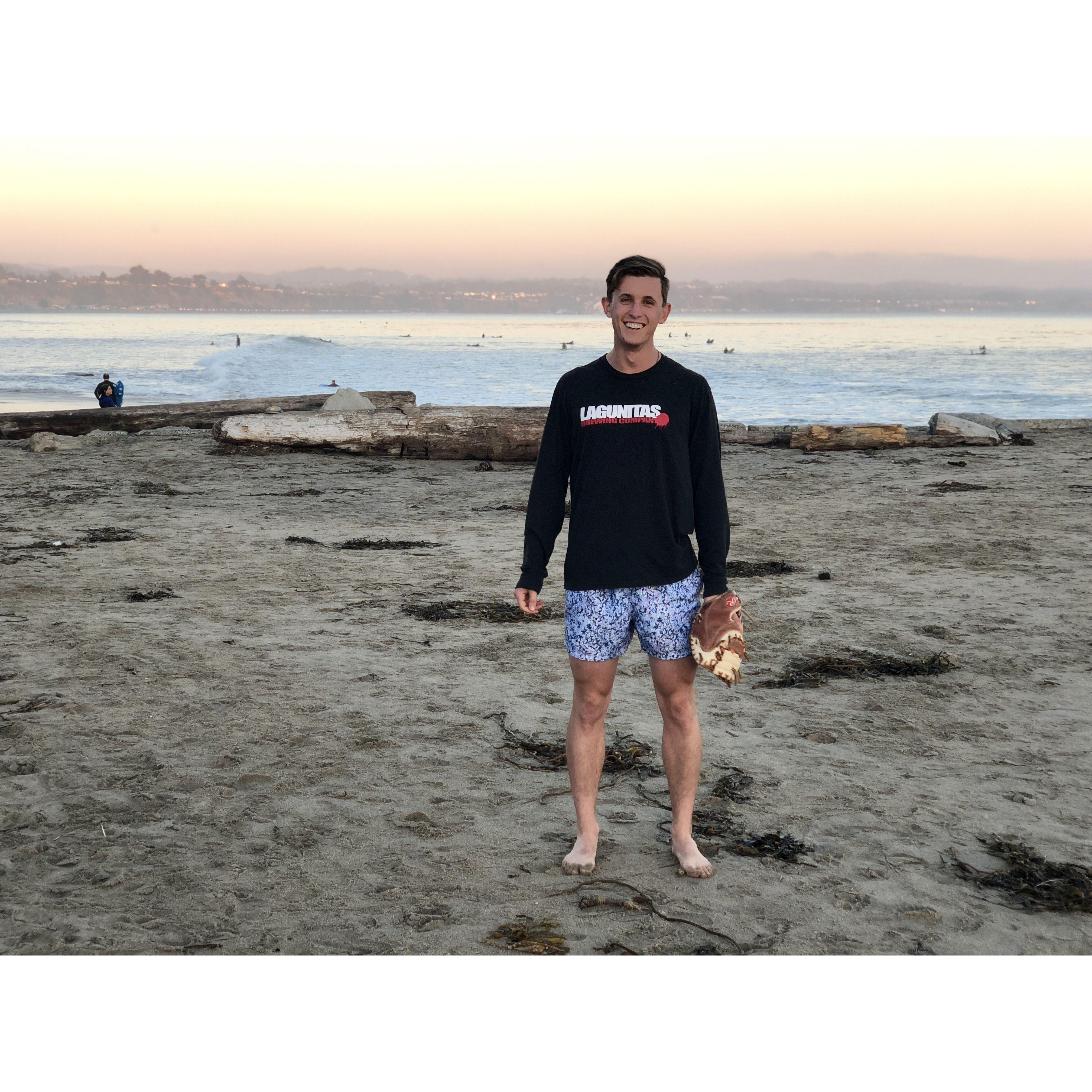 We took a trip to Santa Cruz and
 went surfing, played catch, saw The Growlers, and decided we wanted to make things official.