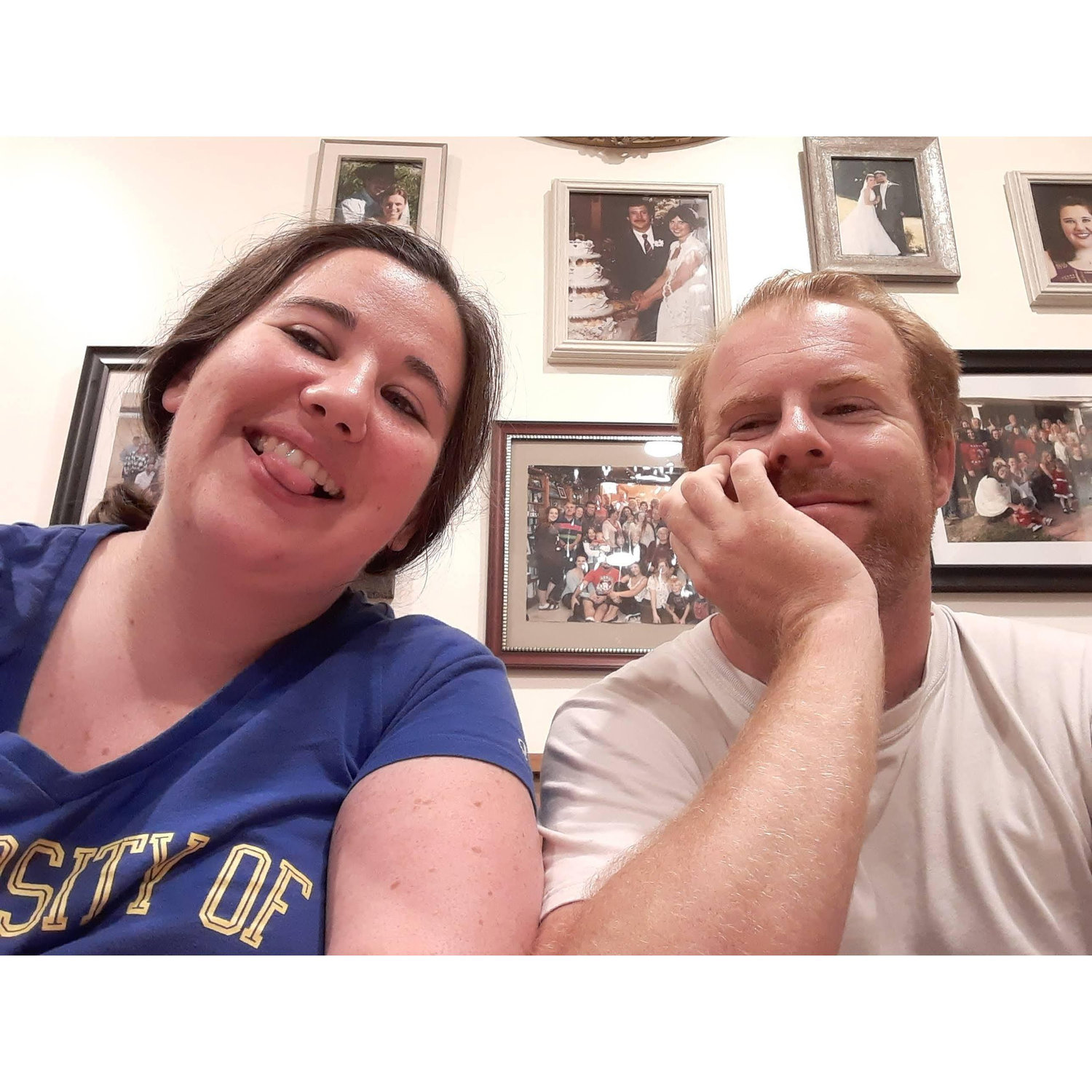 Laptop selfie before a Zoom call