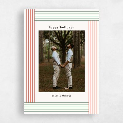 Bright Coral, Pink Holiday Card - Belden