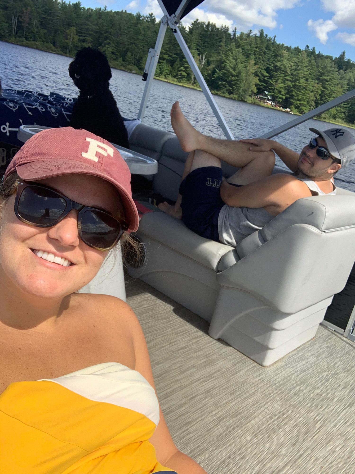 Post-engagement boat ride on Franklin Falls. Thanks Meg and Ryan!
