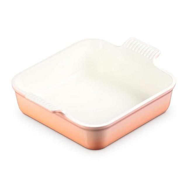 Le Creuset Stoneware Heritage Square Baking Dish, 3qt., Peche