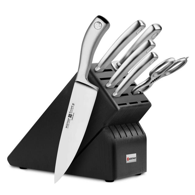 Wusthof Culinar Knife Block Set, 7 Piece, Black