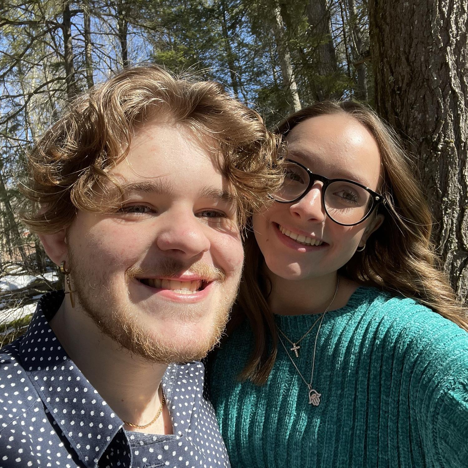 This photo was taken on their very first date. They had dinner at Table & Tap, then took a walk around Smallwood, New York — the town where Douglas grew up.
