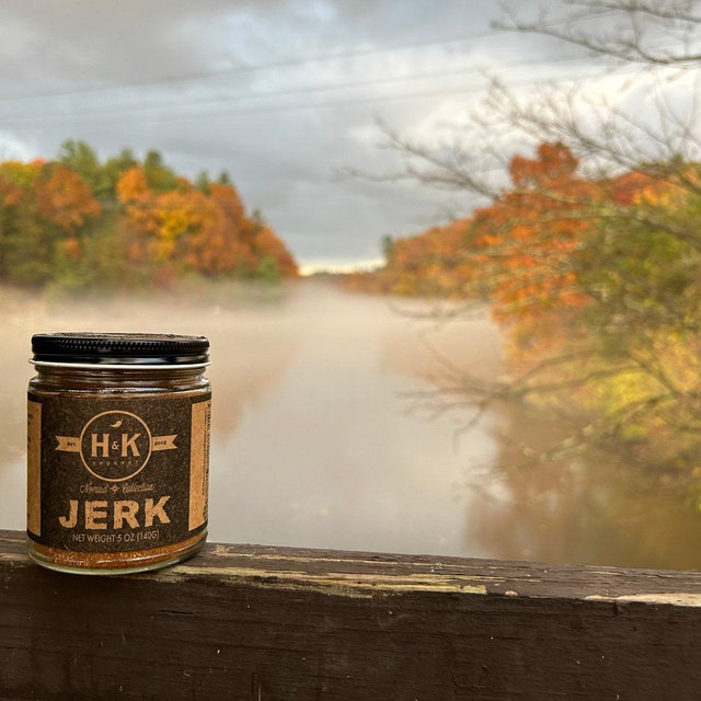 H&K Jerk | Gourmet Spice Blend | Handcrafted Jerk Seasoning | 5oz in Glass Jar | Vegan | Gluten Free