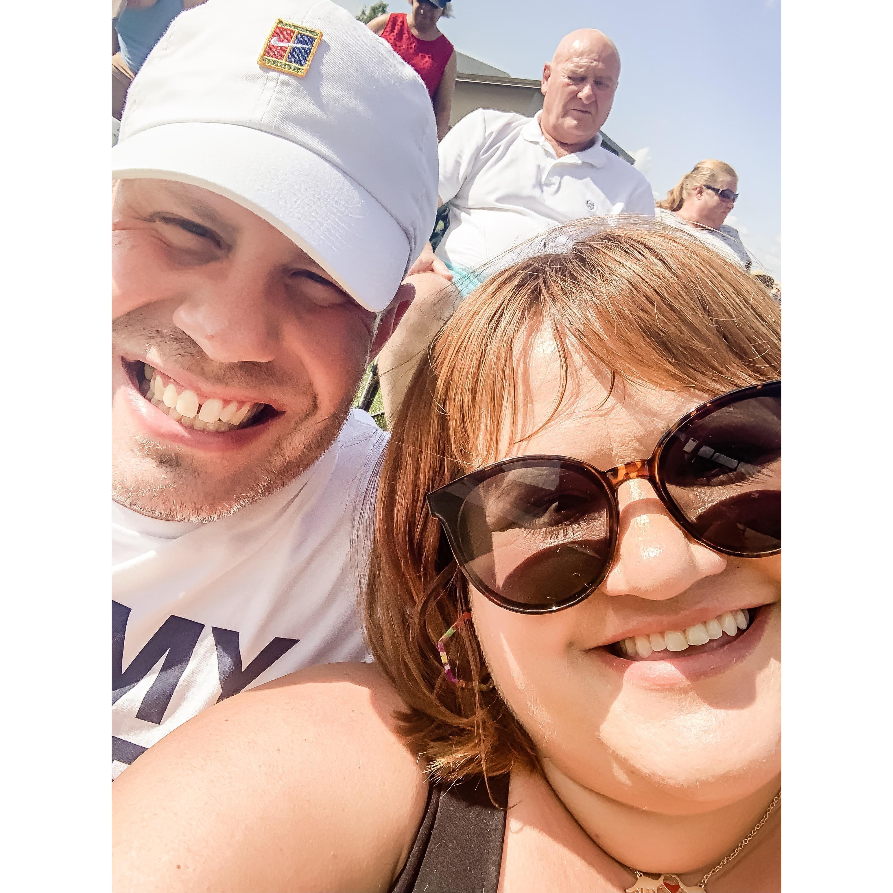 Our first photo together! A very hot date at Levitt Sioux Falls.