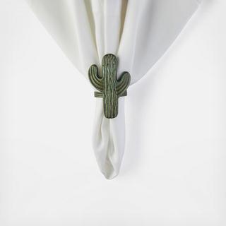Cactus Cast Napkin Ring, Set of 4