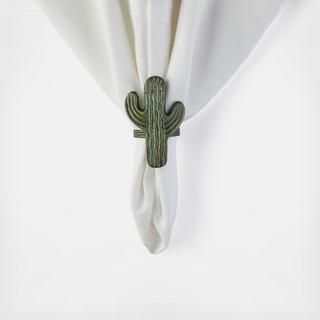 Cactus Cast Napkin Ring, Set of 4