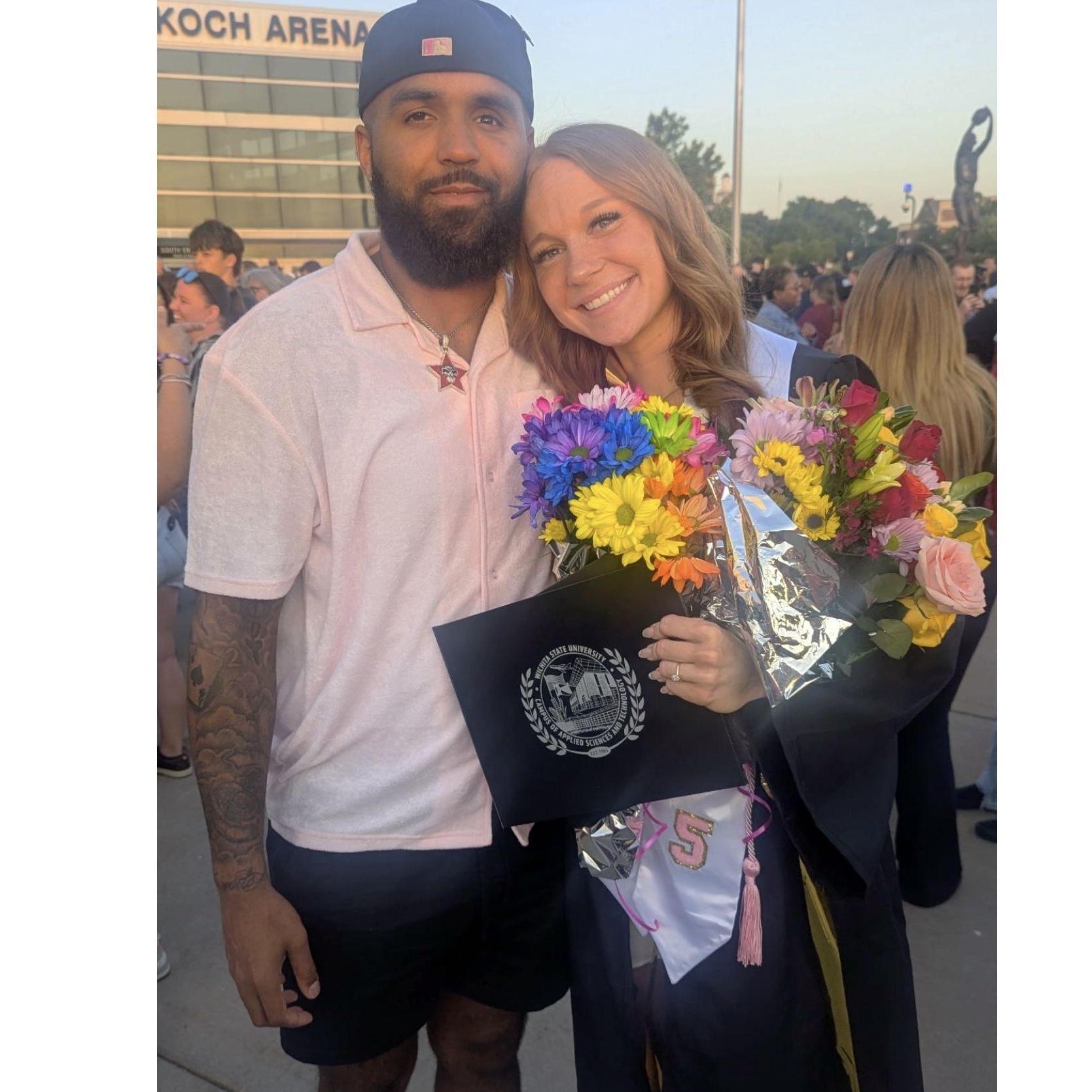 My graduation. All of my hard work finally paid off and Lachlan's support pushed me to never give up.