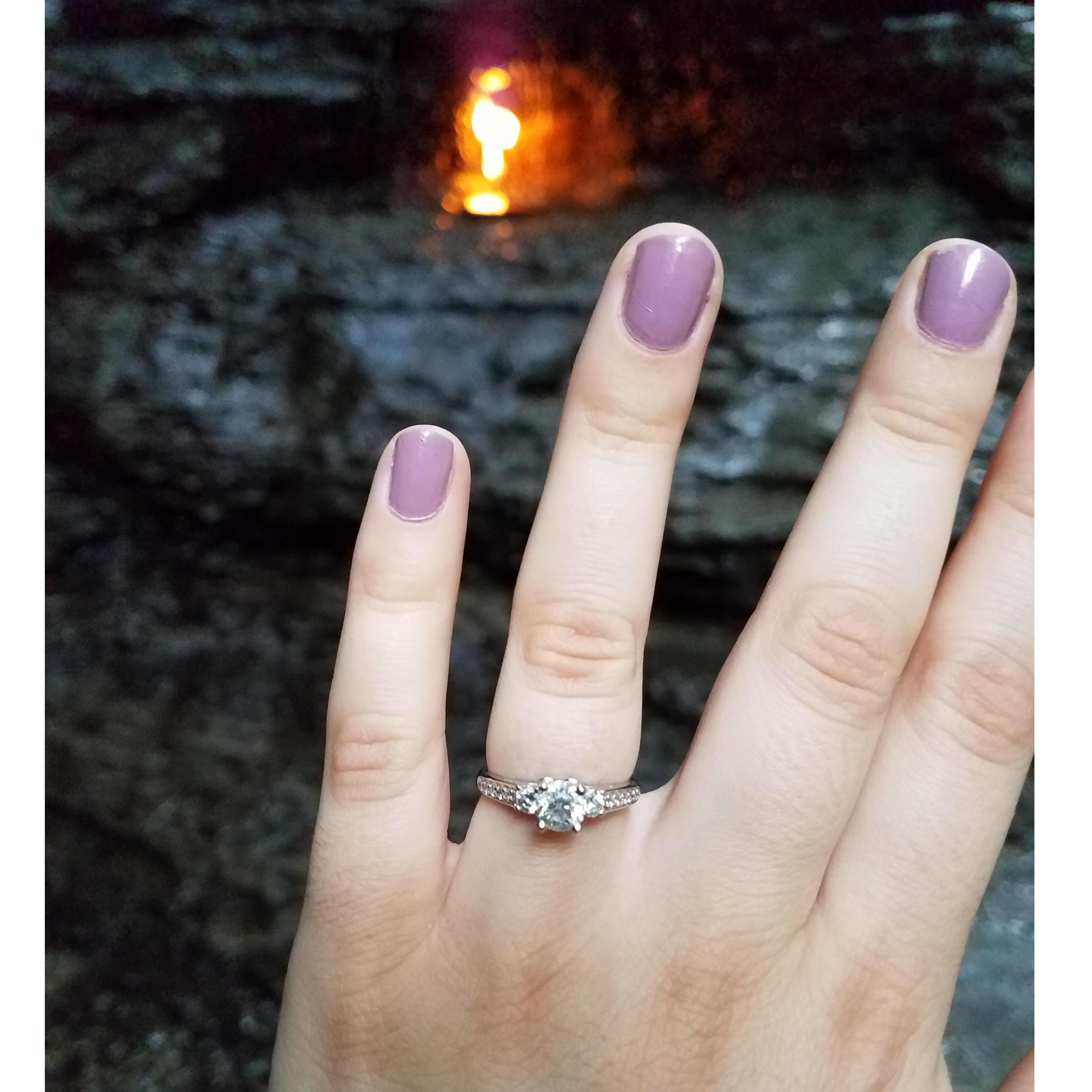 My ring in front of the eternal flame right after the proposal